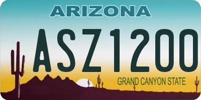 AZ license plate ASZ1200