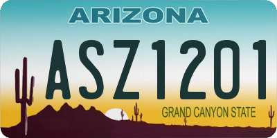 AZ license plate ASZ1201
