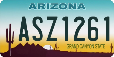 AZ license plate ASZ1261