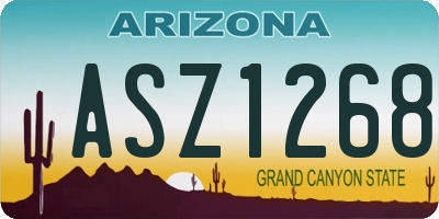 AZ license plate ASZ1268