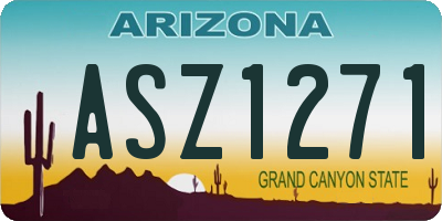AZ license plate ASZ1271