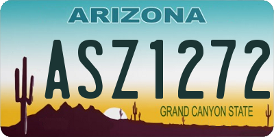 AZ license plate ASZ1272