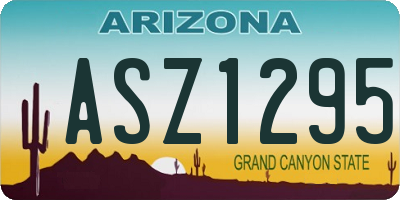 AZ license plate ASZ1295