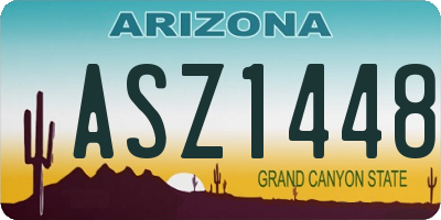 AZ license plate ASZ1448