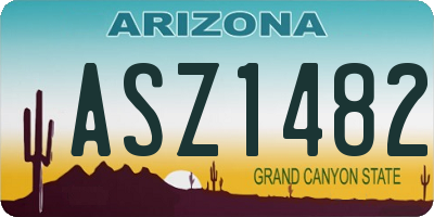 AZ license plate ASZ1482