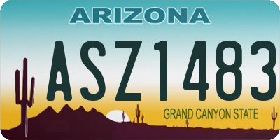 AZ license plate ASZ1483