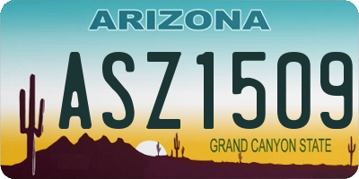 AZ license plate ASZ1509