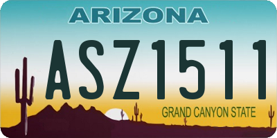 AZ license plate ASZ1511