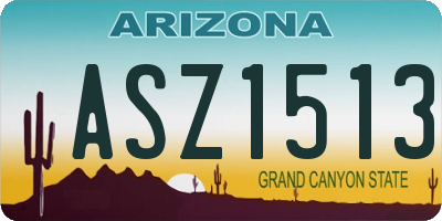 AZ license plate ASZ1513