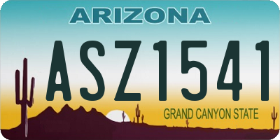 AZ license plate ASZ1541