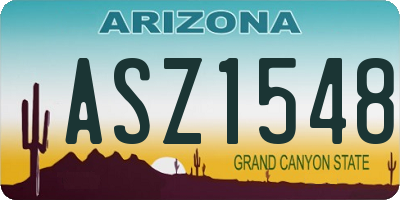 AZ license plate ASZ1548