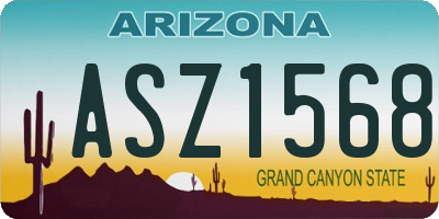 AZ license plate ASZ1568