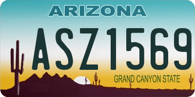 AZ license plate ASZ1569