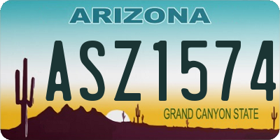 AZ license plate ASZ1574