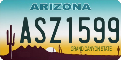 AZ license plate ASZ1599