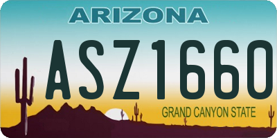 AZ license plate ASZ1660