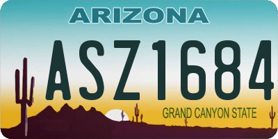 AZ license plate ASZ1684
