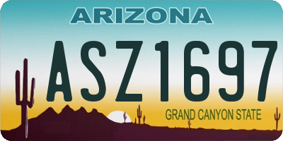 AZ license plate ASZ1697