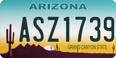 AZ license plate ASZ1739