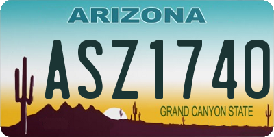 AZ license plate ASZ1740