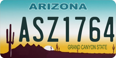 AZ license plate ASZ1764