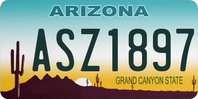 AZ license plate ASZ1897