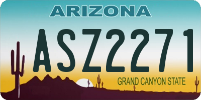 AZ license plate ASZ2271