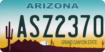 AZ license plate ASZ2370