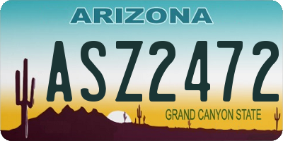 AZ license plate ASZ2472