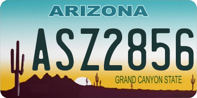 AZ license plate ASZ2856