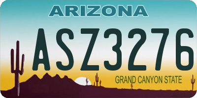 AZ license plate ASZ3276