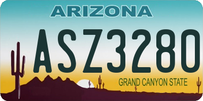 AZ license plate ASZ3280