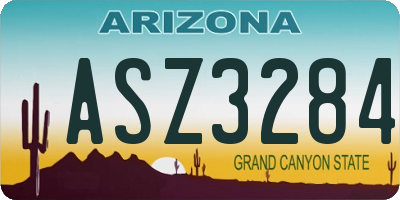 AZ license plate ASZ3284