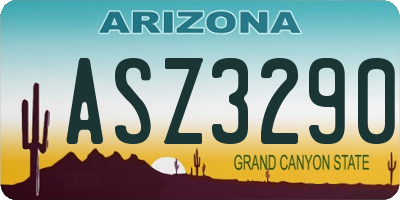AZ license plate ASZ3290
