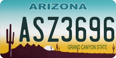 AZ license plate ASZ3696