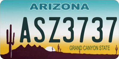 AZ license plate ASZ3737