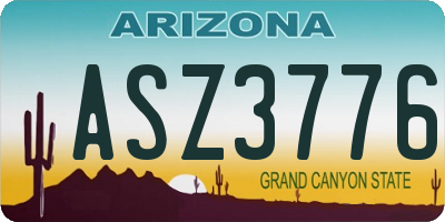 AZ license plate ASZ3776