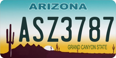 AZ license plate ASZ3787