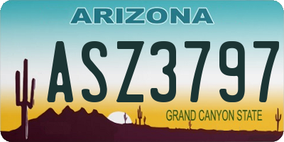 AZ license plate ASZ3797