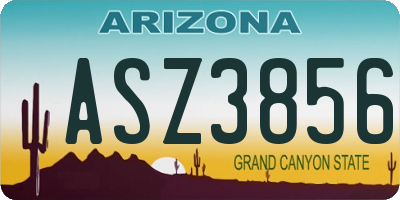 AZ license plate ASZ3856