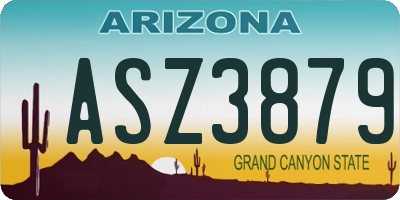 AZ license plate ASZ3879