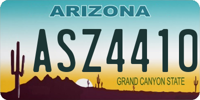 AZ license plate ASZ4410