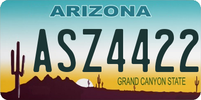 AZ license plate ASZ4422