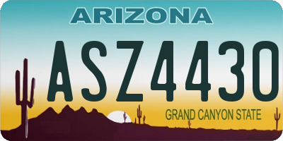 AZ license plate ASZ4430
