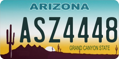 AZ license plate ASZ4448