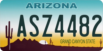 AZ license plate ASZ4482
