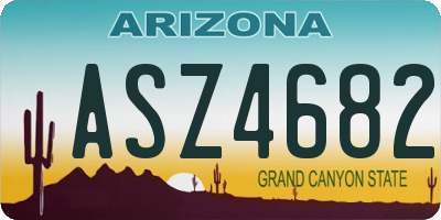AZ license plate ASZ4682
