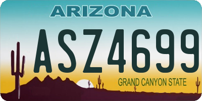 AZ license plate ASZ4699