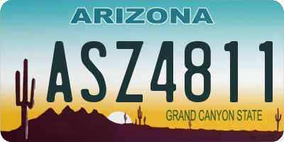 AZ license plate ASZ4811