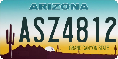 AZ license plate ASZ4812